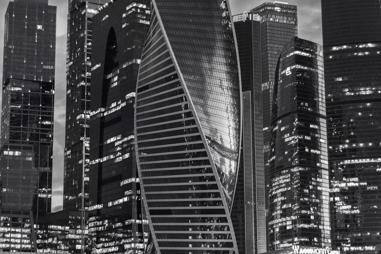Maskvos Miestas, Architektūra, Miestas, Miestas, Rusija, Moscow, Pastatas, Juoda, Juoda Ir Balta, Stilingas