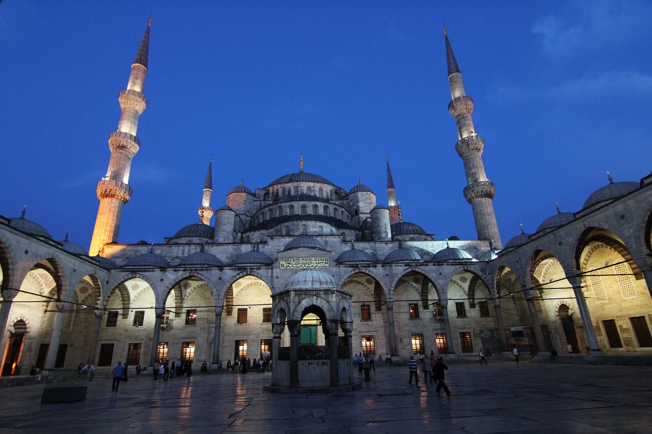 Mečetė, Mėlynas, Istanbulas, Turkija, Mėlyna Mečetė, Islamo Menas, Islamas, Piazza, Twilight, Nemokamos Nuotraukos