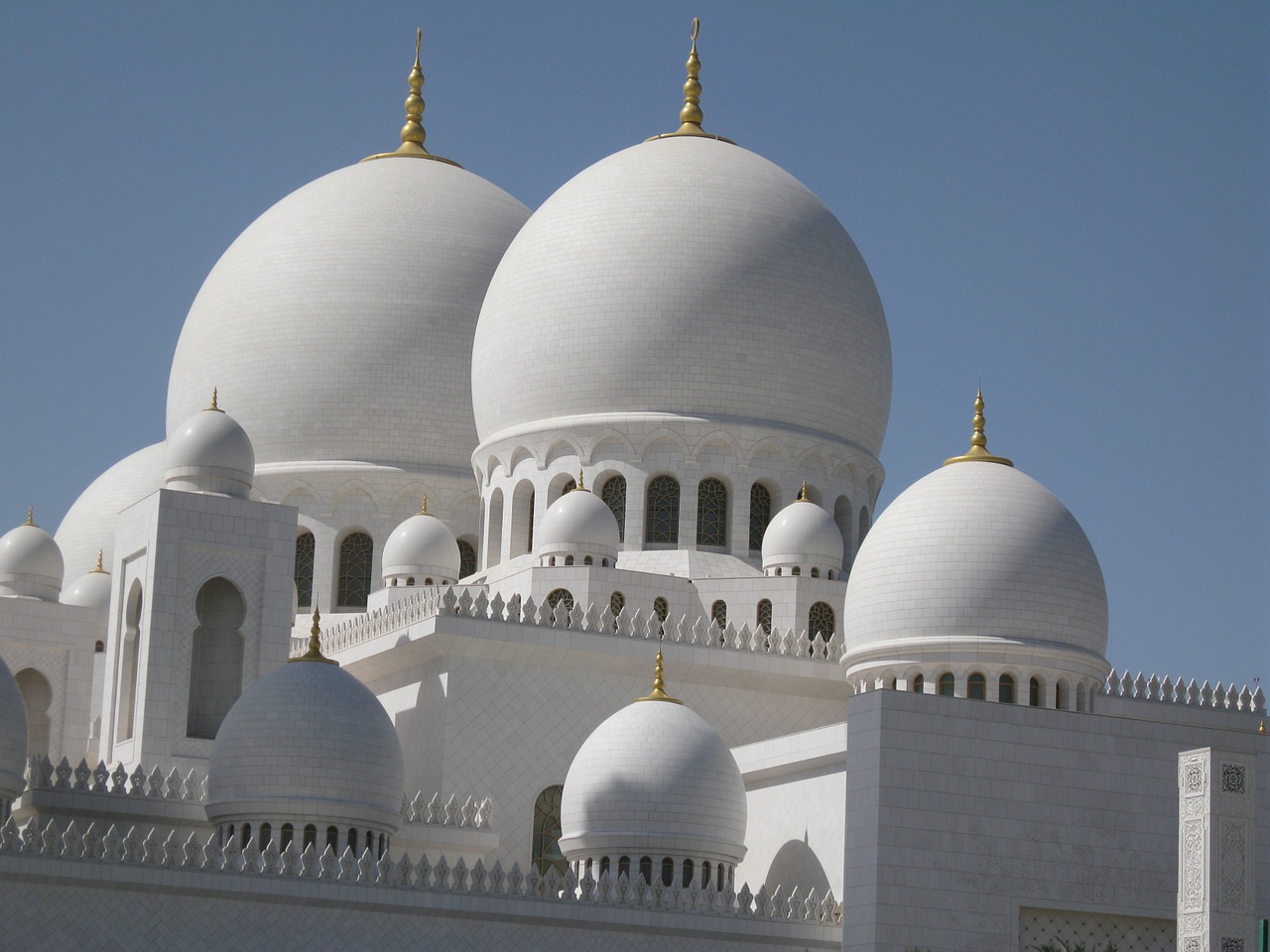 Mečetė, Pastatai, Arabiškas, Architektūra, Religinė Architektūra, Islamic, Uae, Grand, Abu Dabis, Viduryje