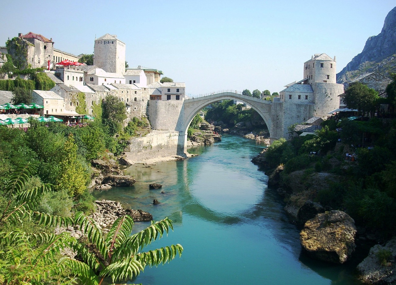 Mostar, Tiltas, Upė, Lankas, Bosnija Ir Hercegovina, Nemokamos Nuotraukos,  Nemokama Licenzija