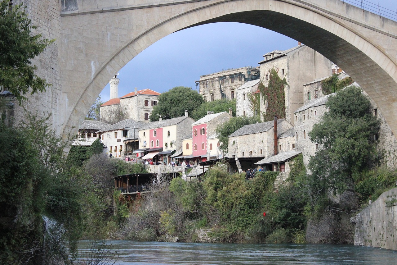 Mostar, Tiltas, Bosnija, Herzegovina, Unesco, Turizmas, Architektūra, Orientyras, Paveldas, Nemokamos Nuotraukos