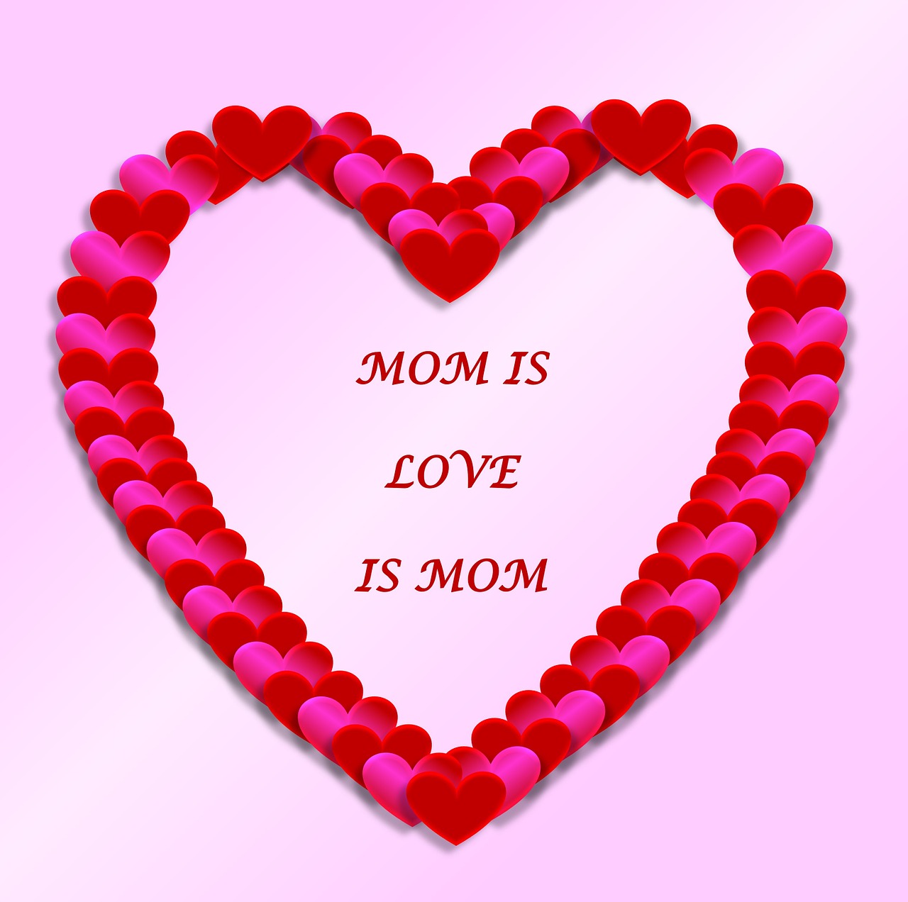 Motina, Diena, Motinos, Meilė, Širdis, Rožinis, Raudona, Burgundija, Raudona, 3D