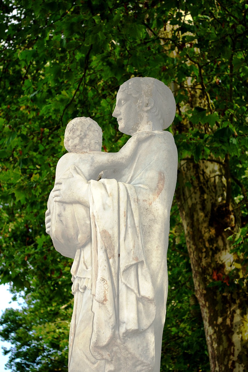 Motina Ir Vaiku, Moteris, Kūdikis, Vežti Kūdikį, Statula, Mūrinis Mūras, Akmuo, Skulptūra, Meno Kūriniai, Meno