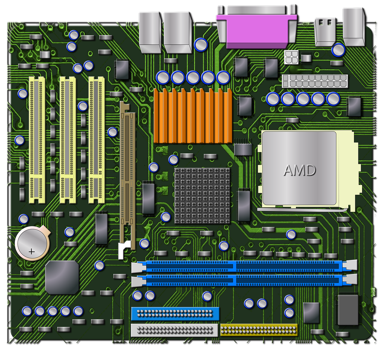 Pagrindinė Plokštė, Pc, Kompiuteris, Amd, Technologija, Nemokamos Nuotraukos,  Nemokama Licenzija