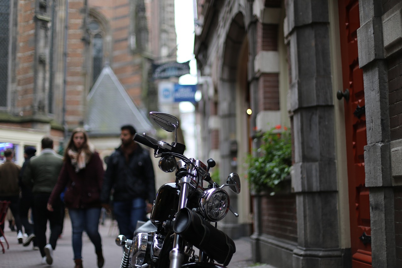 Motociklas, Lauke, Amsterdamas, Vairuoti, Dviratis, Transporto Priemonė, Gyvenimo Būdas, Lauke, Kelias, Transportas