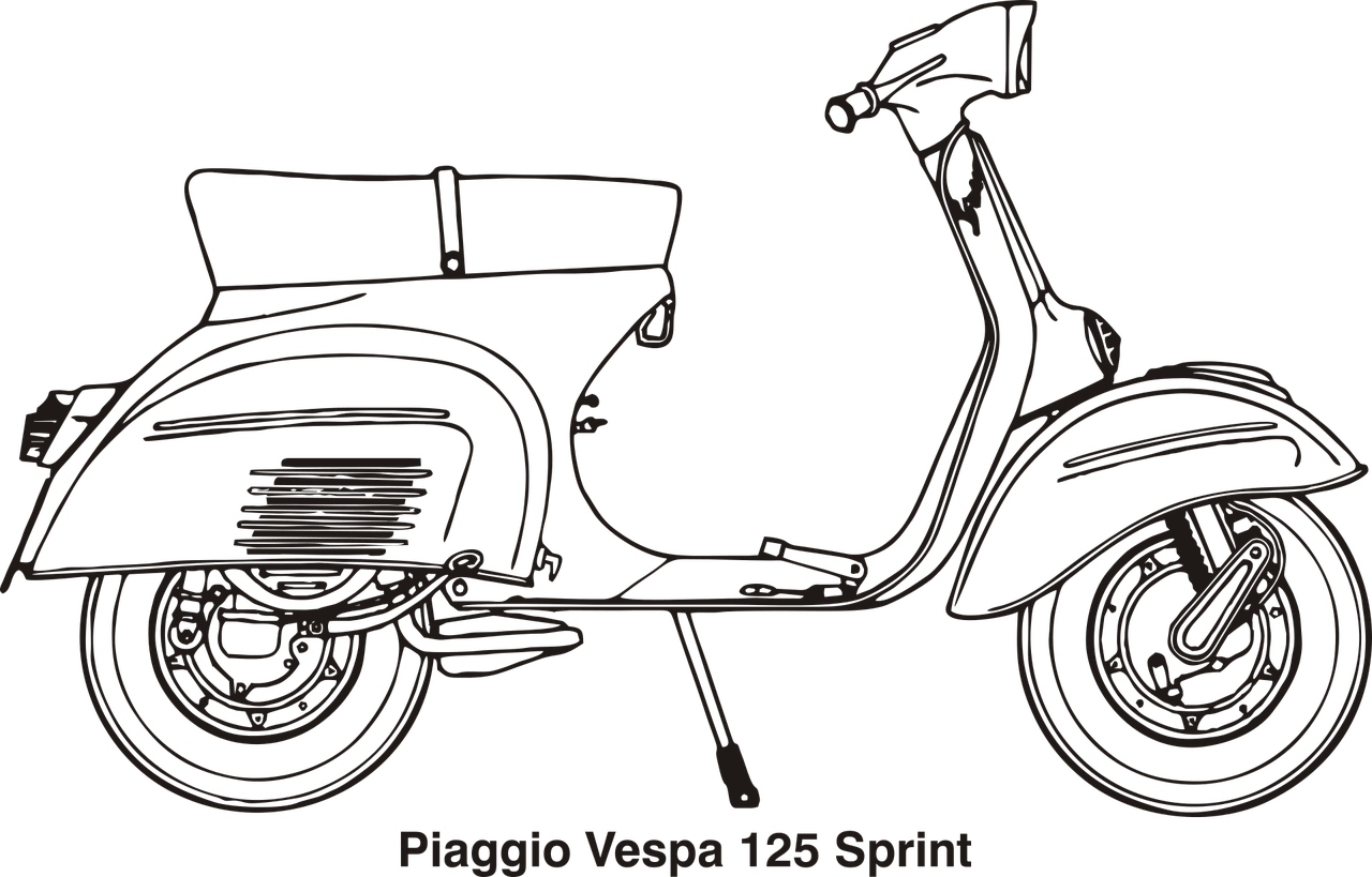 Motociklas, Vespa, Piaggio, Italy, Nemokama Vektorinė Grafika, Nemokamos Nuotraukos,  Nemokama Licenzija