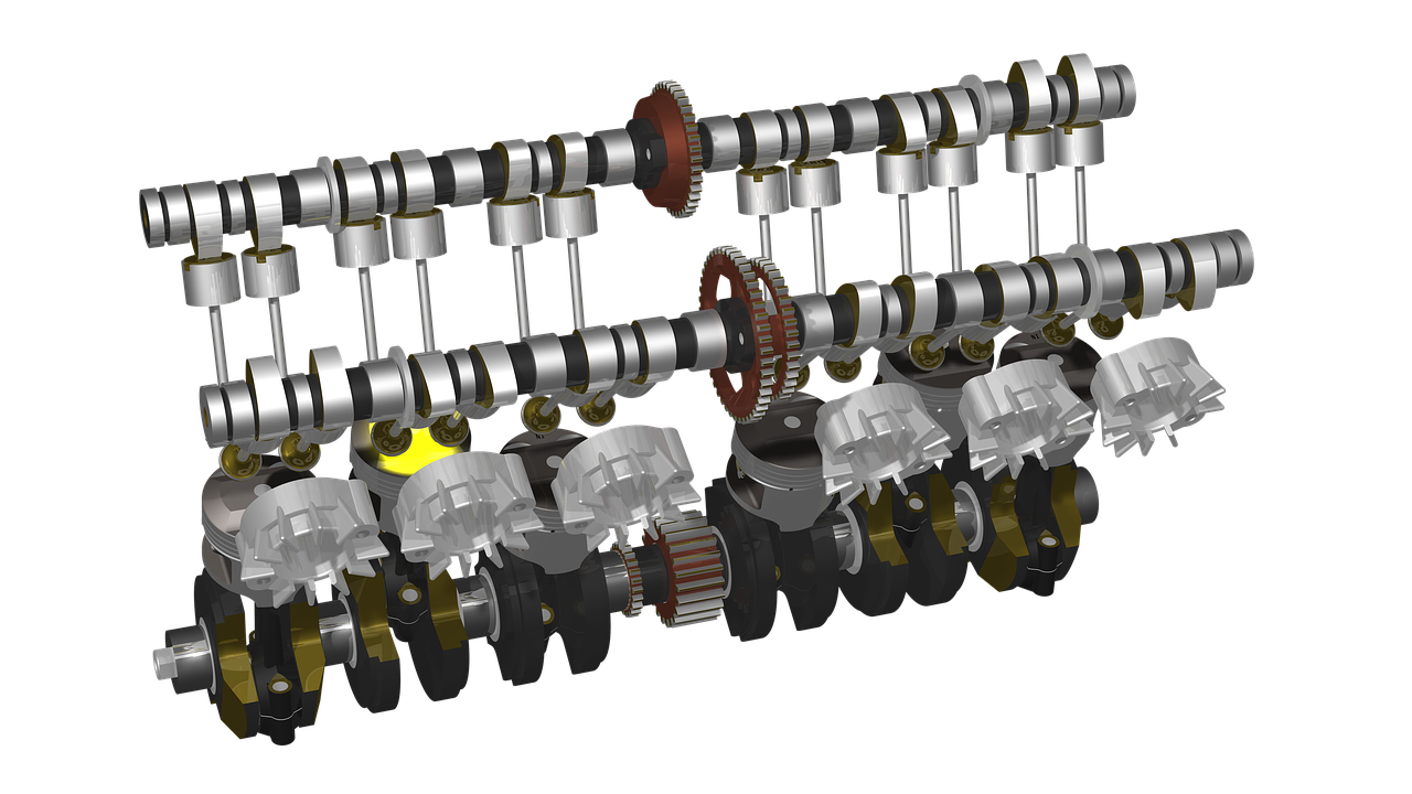 Motociklas, Variklis, Ray Tracing, Padengti, Raytrace, Povray, Galia, Deginimas, Variklis, Dviratis