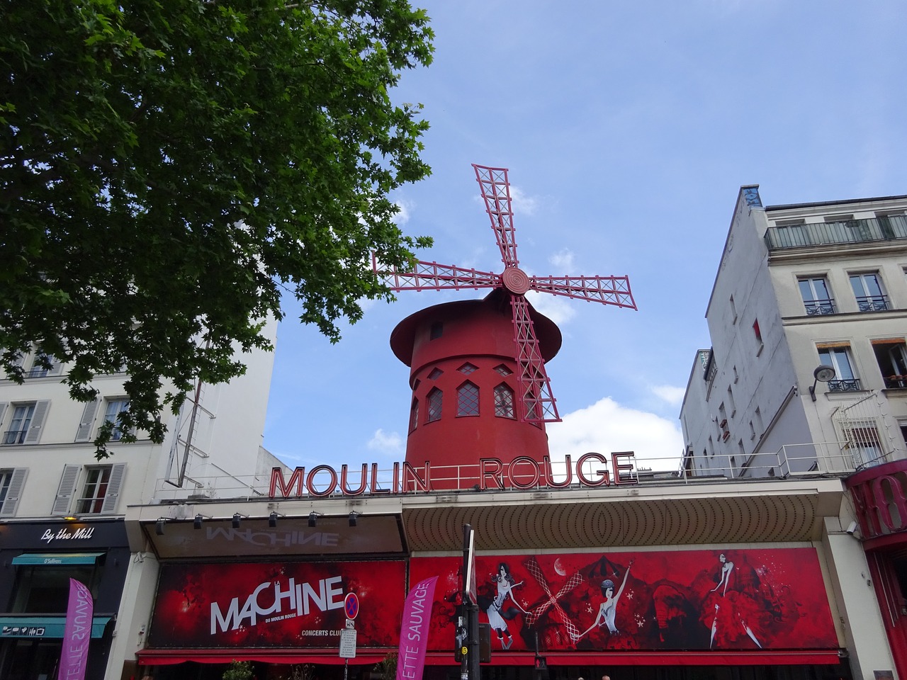Moulin Rouge, Paris, France, Raudona Malūnas, Nemokamos Nuotraukos,  Nemokama Licenzija