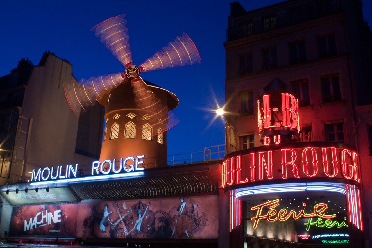 Moulin Rouge, Paris, Naktis, Žibintai, Nemokamos Nuotraukos,  Nemokama Licenzija