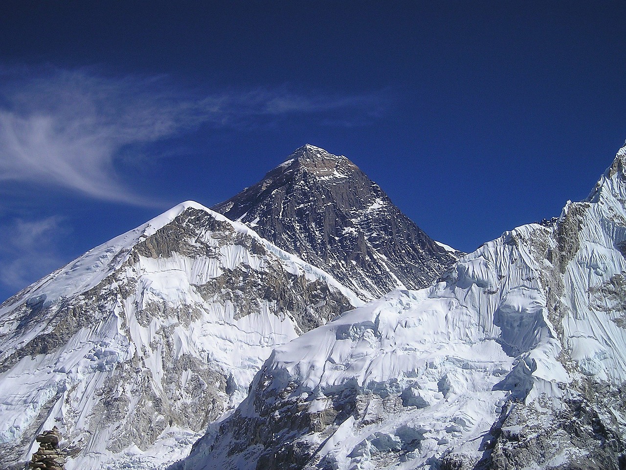 Everestas, Himalajus, Nepalas, Kalnas, Everest, Kalnai, Viršūnių Piramidė, Rokas, Kalnų Viršūnių Susitikimas, Požiūris