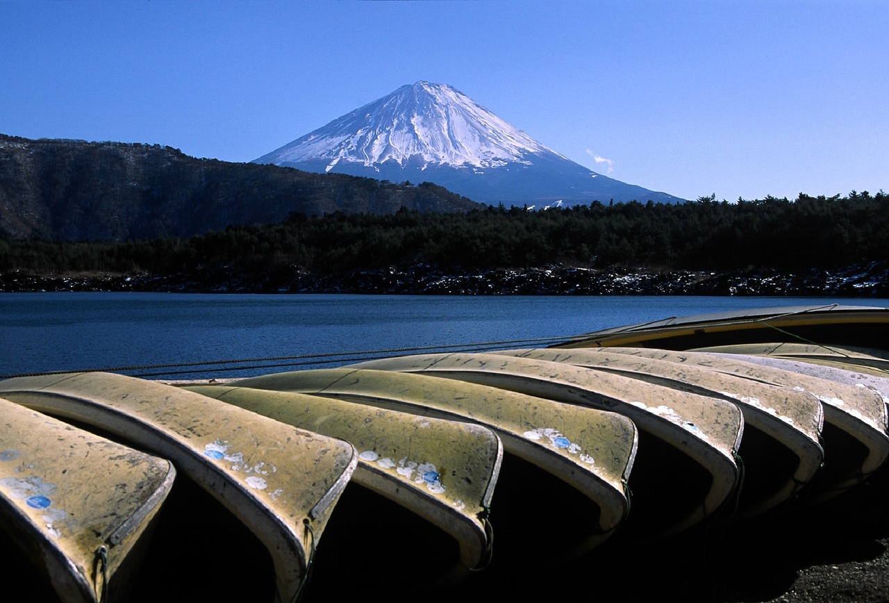 Kalno Fuji, Valtys, Ežeras, Kraštovaizdis, Lauke, Vaizdingas, Japonija, Asija, Orientyras, Piko