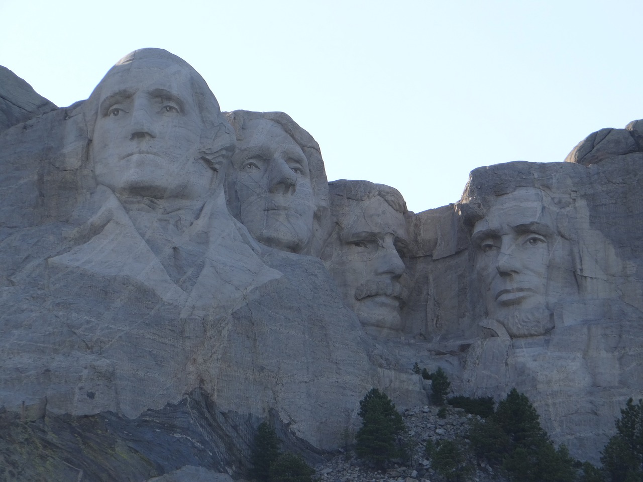 Rašmoro Kalnas, Prezidentai, Kalnas, Kraštovaizdis, Rushmore, Kalnas, Į Pietus, Dakota, Vašingtonas, Jefferson