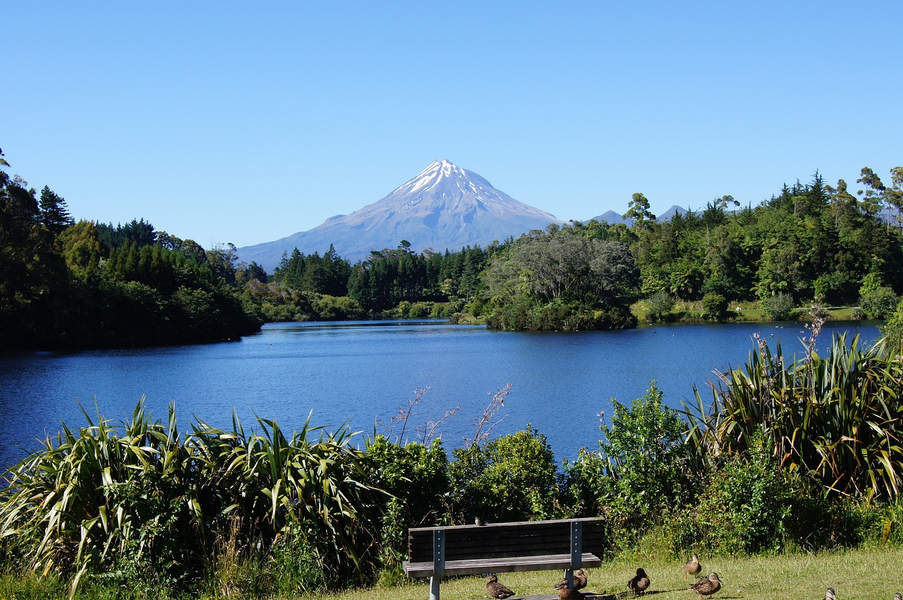 Kalno Taranaki, Naujoji Zelandija, Šiaurinė Sala, Kraštovaizdis, Žalias, Dangus, Kelionė, Maori, Gamta, Naujas Plimutas