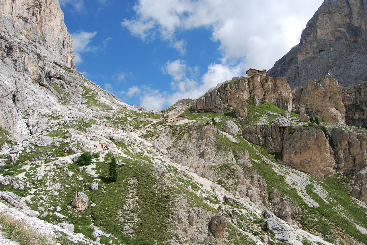 Kalnas, Kalnai, Dolomitai, Italy, Žygiai, Pasivaikščiojimas, Vajolet, Deadbolt, Prieglobstis, Nemokamos Nuotraukos