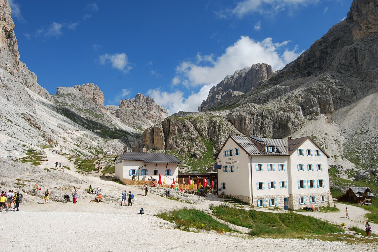 Kalnas, Kalnai, Dolomitai, Italy, Žygiai, Pasivaikščiojimas, Vajolet, Deadbolt, Prieglobstis, Nemokamos Nuotraukos