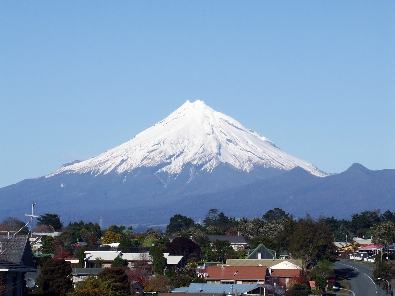 Kalnas, Mt Egmont, Mt Taranaki, Egmont, Kraštovaizdis, Naujas, Zealand, Mt, Sniegas, Taranaki