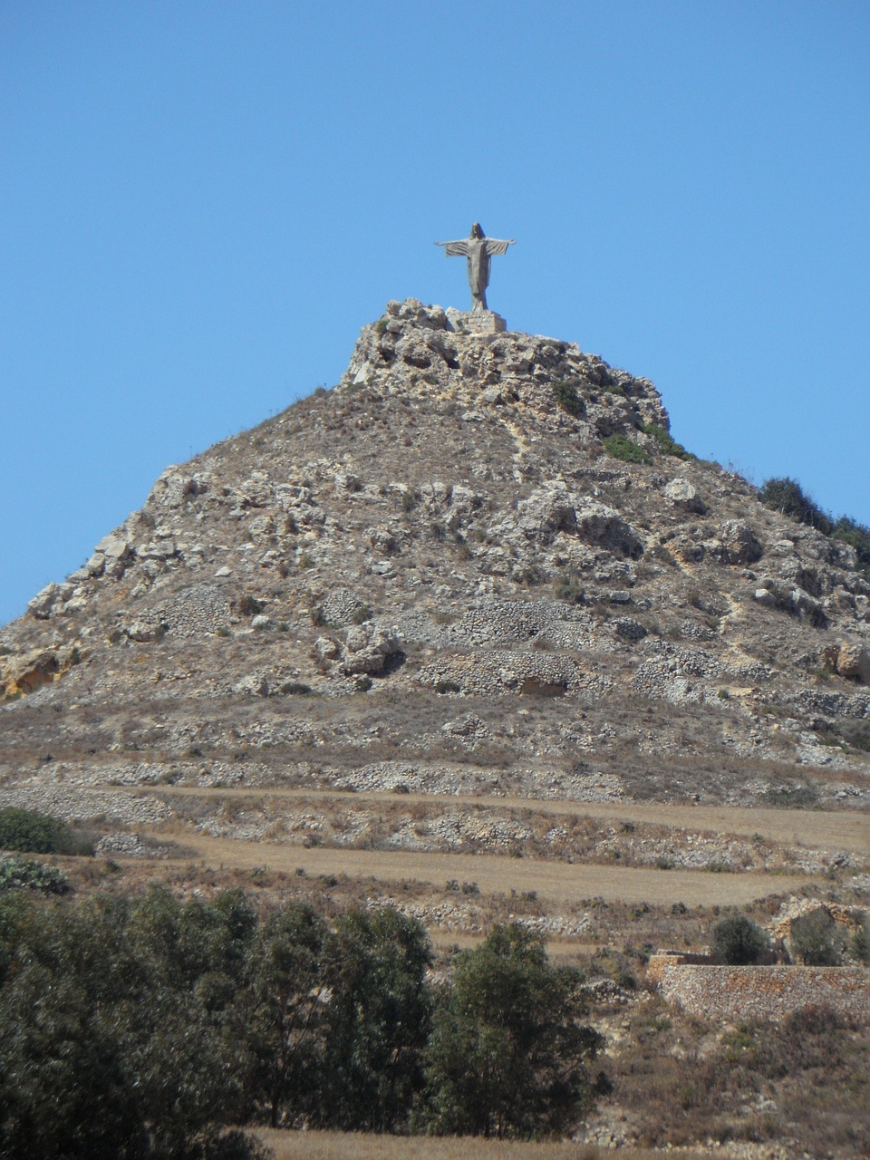 Kalnas, Statula, Aukščiausiojo Lygio Susitikimas, Jėzus, Gozo, Krikščionybė, Tikėk, Kirsti, Nemokamos Nuotraukos,  Nemokama Licenzija