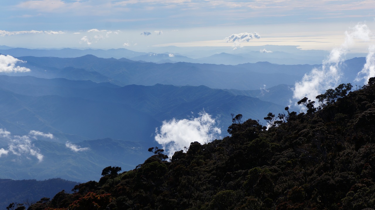 Kalnas, Kinabalu, Borneo, Aukštis, Dangus, Debesys, Kraštovaizdis, Nemokamos Nuotraukos,  Nemokama Licenzija