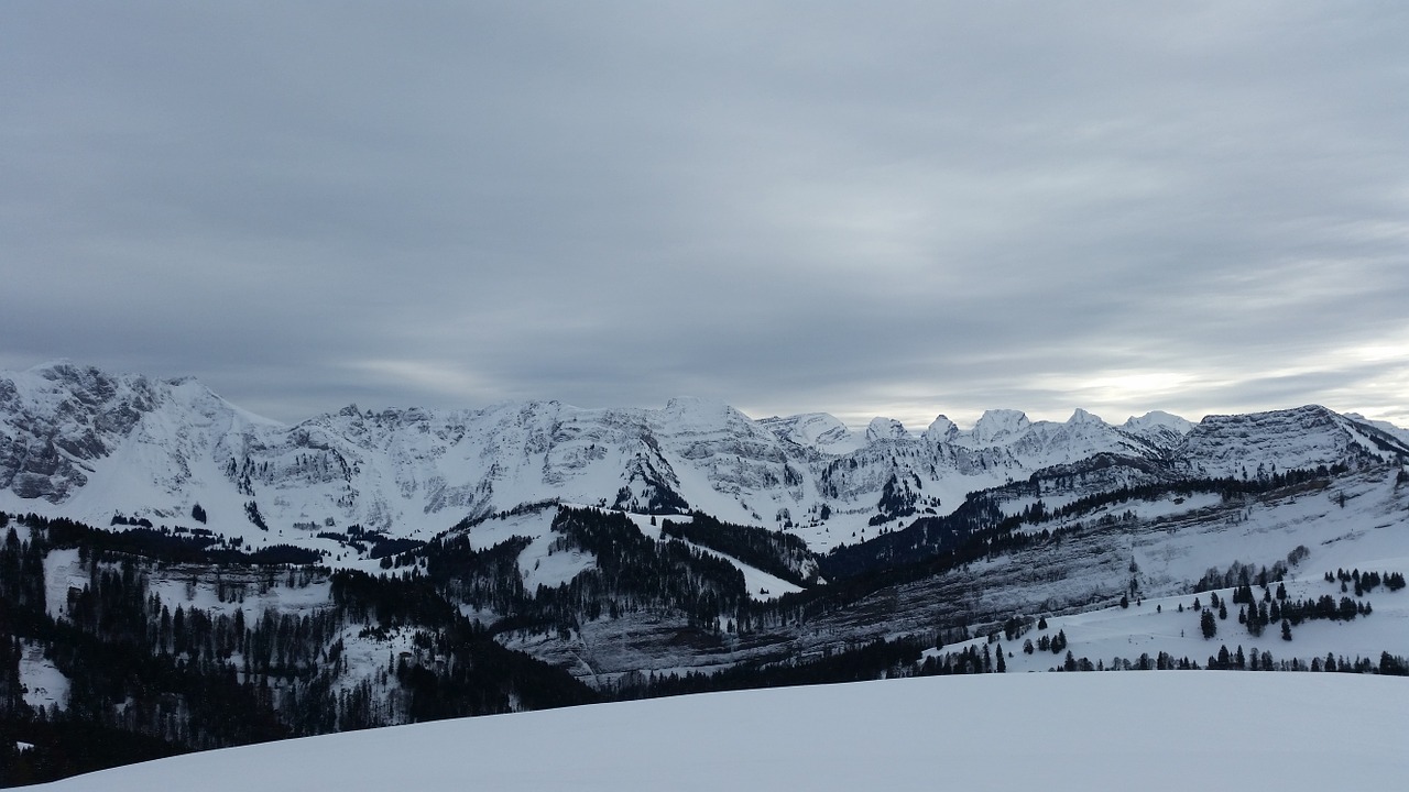 Kalnas, Sniegas, Panorama, Alpstein, Žiema, Žiemą, Alpių, Kraštovaizdis, Aukščiausiojo Lygio Susitikimas, Masyvas