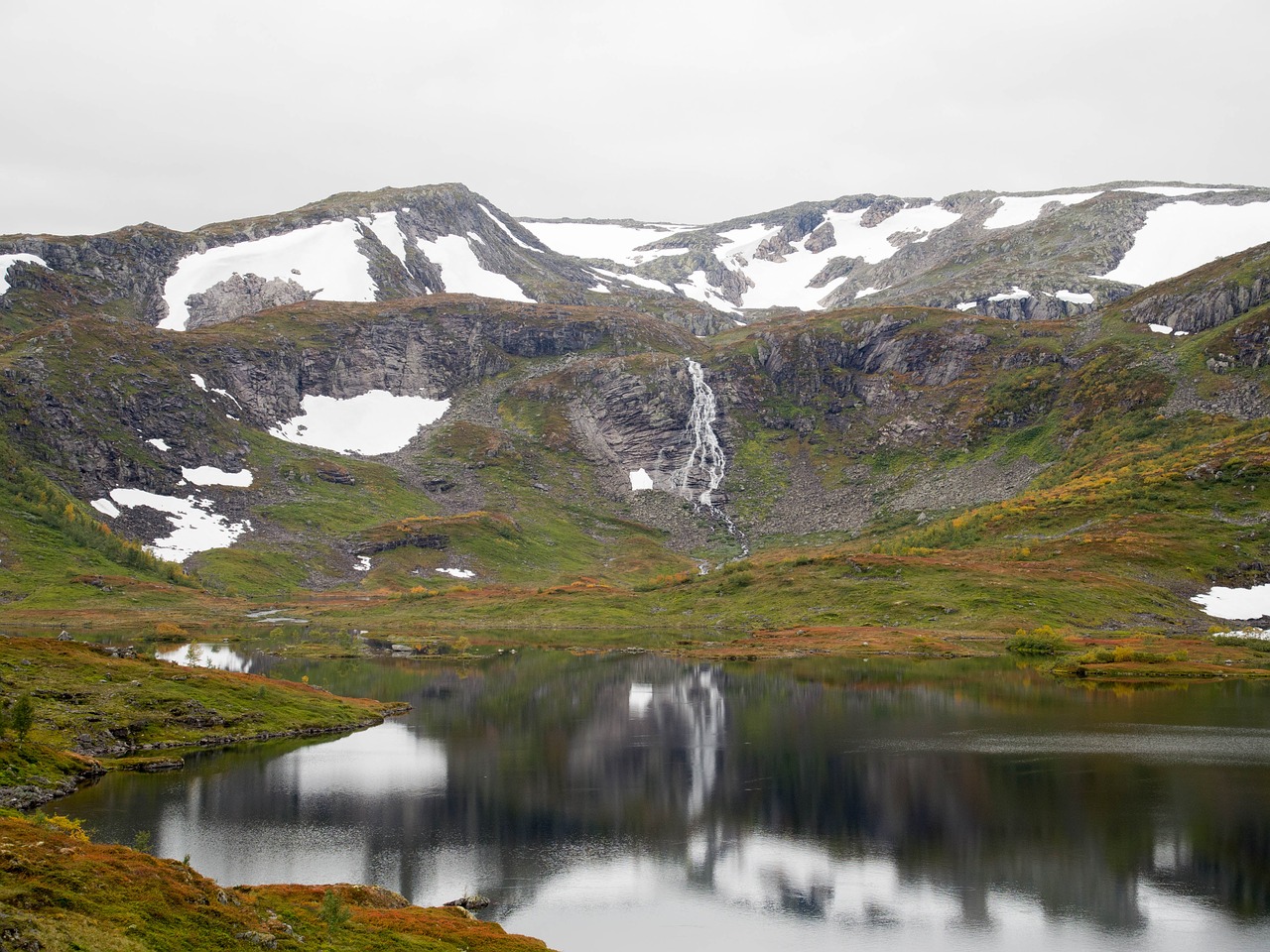 Kalnas, Ežeras, Bergsee, Norvegija, Regėjimas, Veidrodis, Gamta, Vaizdas, Kraštovaizdis, Plato