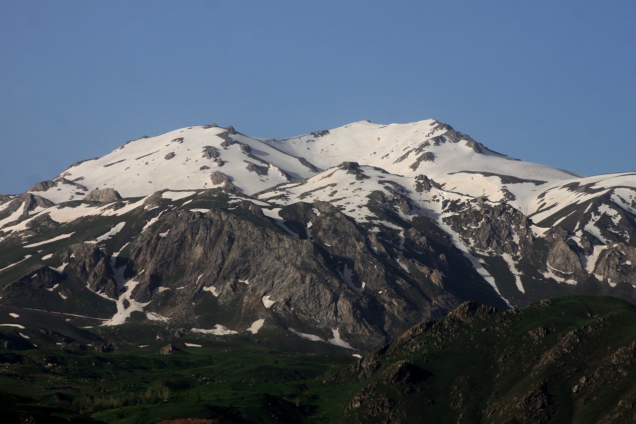 Kalnas, Sniegas, Žiema, Žiemos Sezonas, Sniego Kraštovaizdis, Kalnai, Kraštovaizdis, Gamta, Hakkari, Turkija