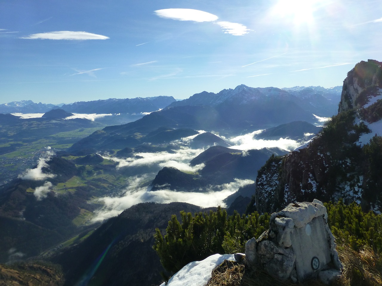 Kalnas, Untersberg, Kraštovaizdis, Kelionė, Austria, Salzburg, Alpės, Gamta, Vokietija, Atostogos