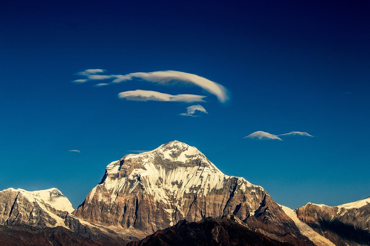 Kalnas, Dhaulagiri, Himalaja, Gamta, Nepalas, Kelionė, Kelionė, Asija, Sniegas, Panorama