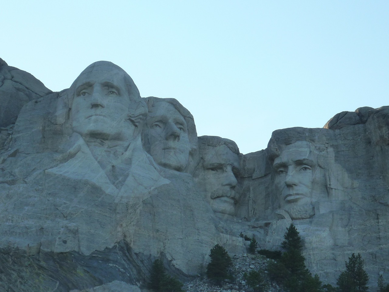 Kalnas, Rašmoro Kalnas, Paminklas, George Washington Präsidentenköpfe, Abraham Lincoln, Usa, Jungtinės Valstijos, Pietinė Dakota, Paminklas, Akmenų Galvutės