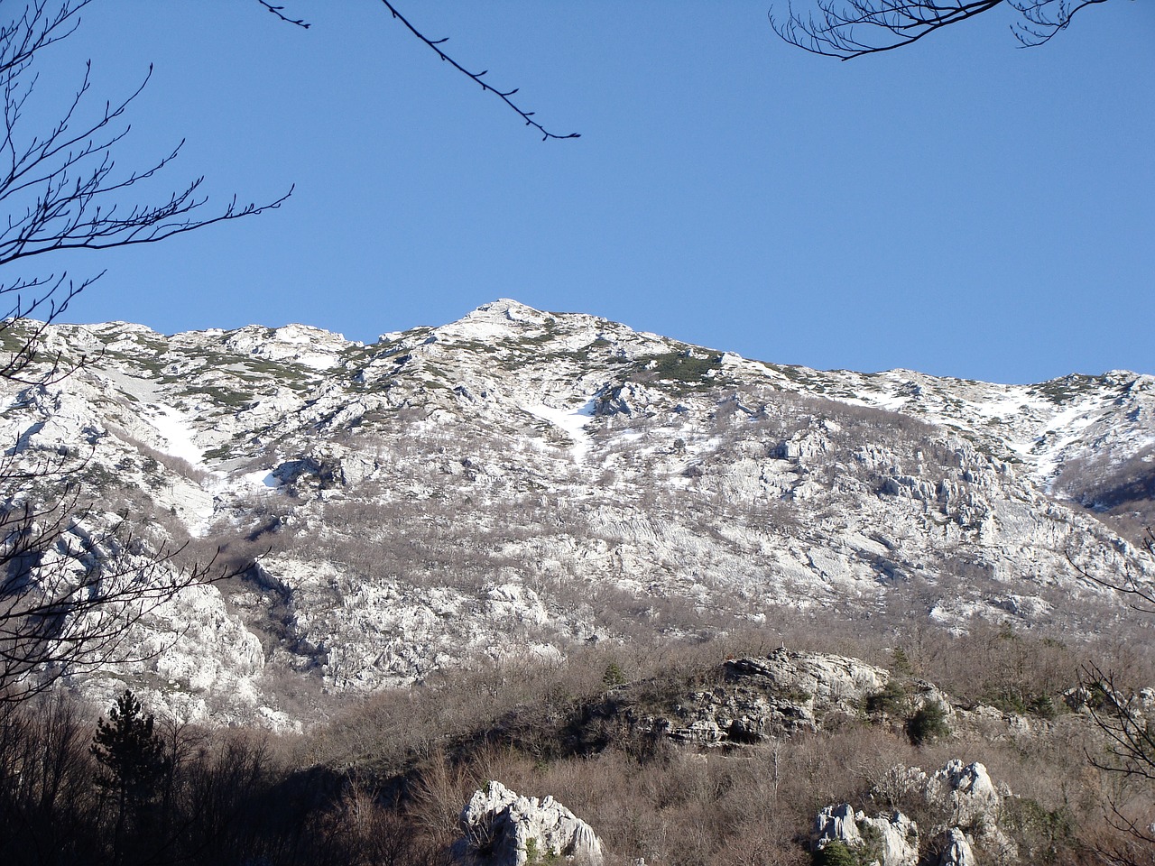 Kalnas, Šaltas, Rokas, Kraštovaizdis, Gamta, Dangus, Lauke, Piko, Žiema, Velebit