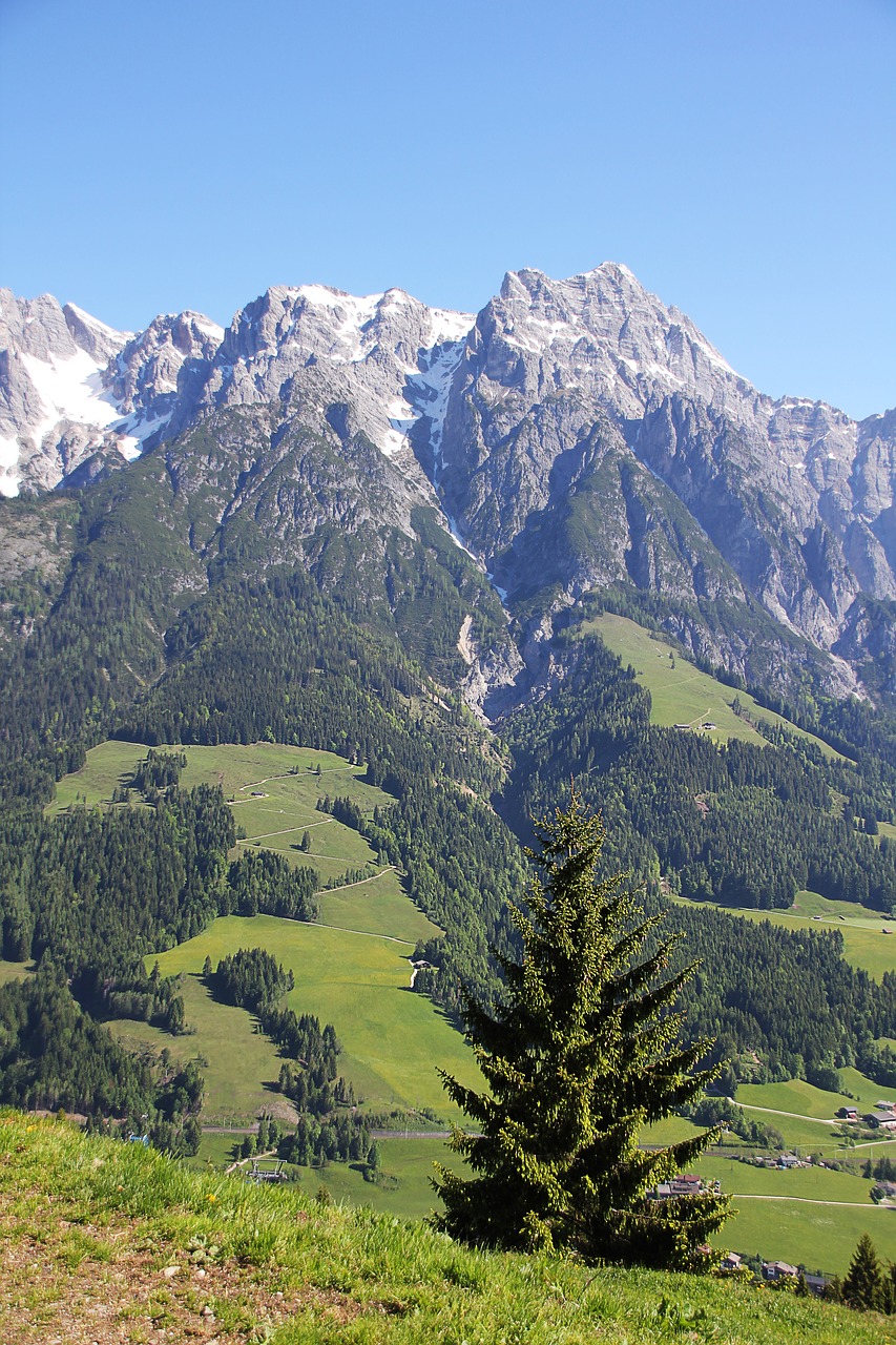 Kalnas, Alpių, Austria, Medis, Sniegas, Aukščiausiojo Lygio Susitikimas, Šventė, Perspektyva, Panorama, Rokas