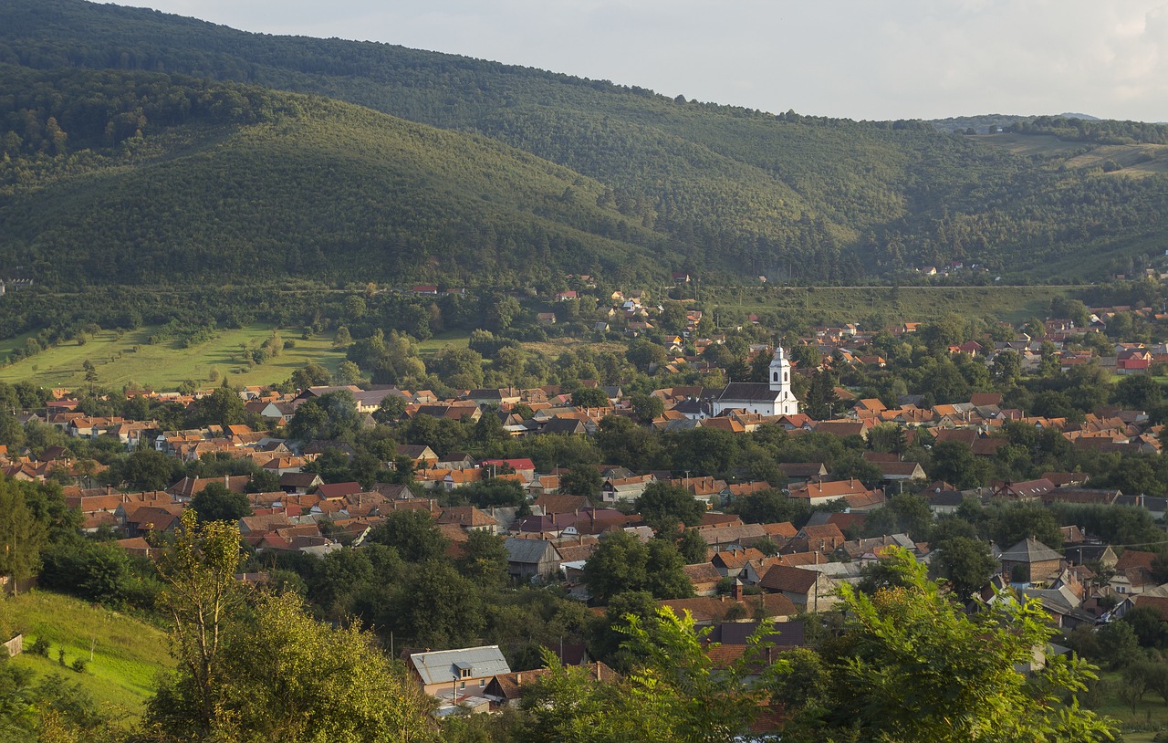 Kalnas, Highland, Namai, Kaimas, Medžiai, Laukas, Žalias, Žolė, Gamta, Nemokamos Nuotraukos