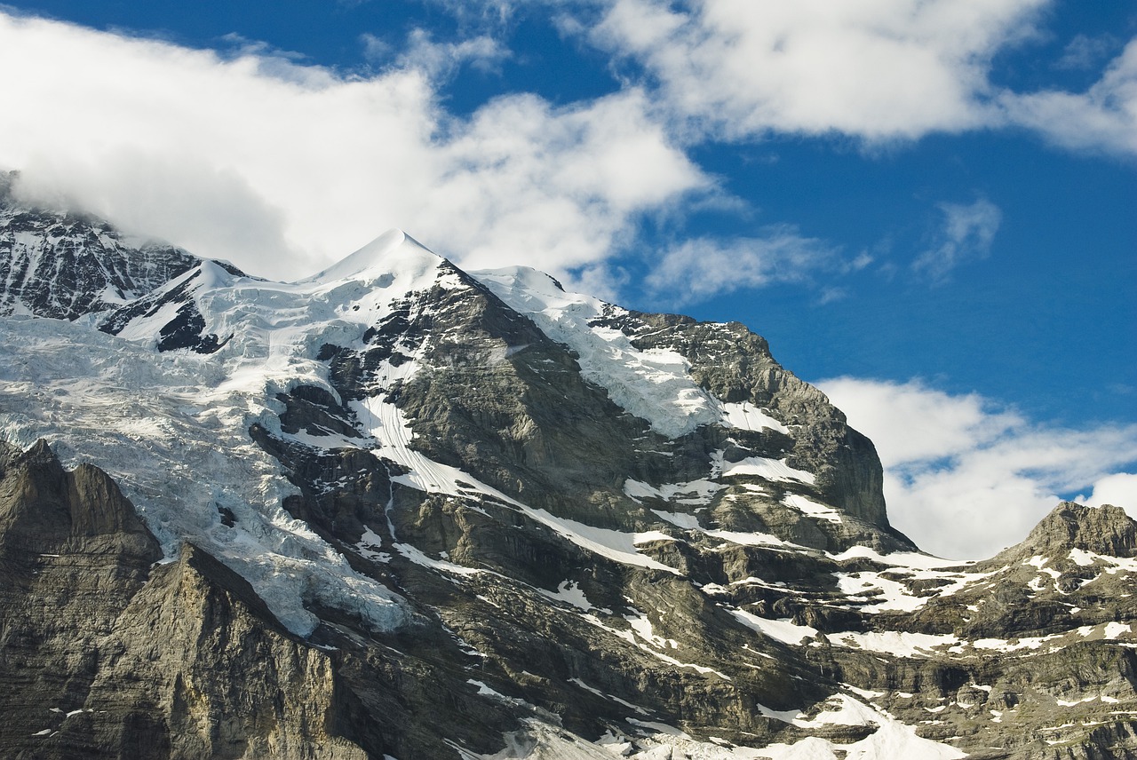Kalnas, Sniegas, Gamta, Kalnų Viršūnių Susitikimas, Panorama, Eigeris, Vienuolis, Šveicarija, Alpių, Nemokamos Nuotraukos