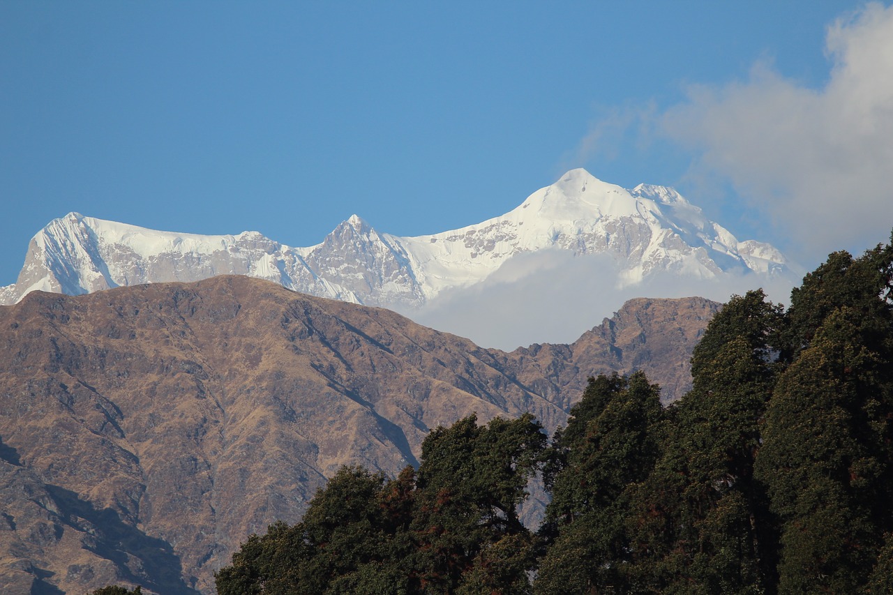 Kalnas, Panoraminis, Sniegas, Kelionė, Kraštovaizdis, Himalajiškas Vaizdas Iš Choptos, Uttarakhand, Nemokamos Nuotraukos,  Nemokama Licenzija