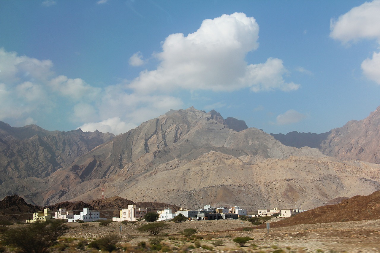 Kalnas,  Panoraminis,  Kraštovaizdis,  Kelionė,  Gamta,  Nizwa,  Oman,  Nuostabus,  Gražus,  Dangus