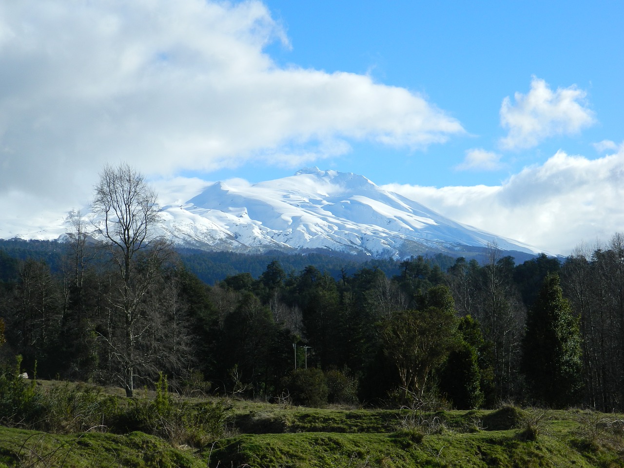 Kalnų,  Chile,  Sniegas,  Huilo Huilo,  Patagonia,  Debesys,  Pobūdį,  Šventė,  Gražus, Nemokamos Nuotraukos