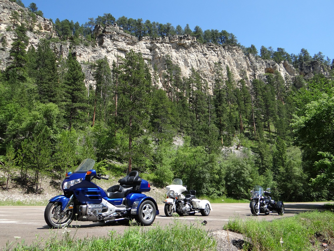 Kalnas, Motociklai, Mėlynas Dangus, Gamta, Pietinė Dakota, Jodinėjimas, Motociklai, Nemokamos Nuotraukos,  Nemokama Licenzija