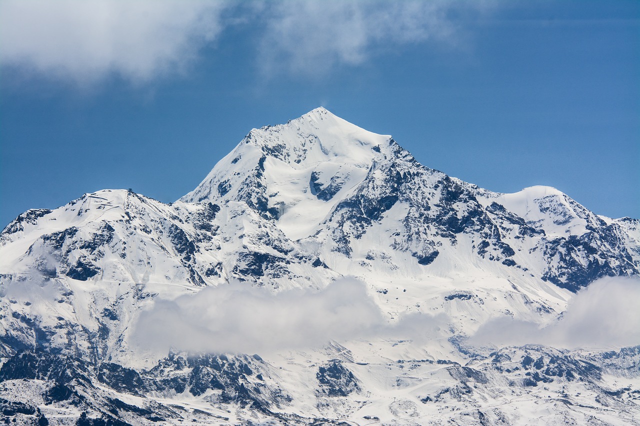 Kalnas,  Piko,  Dangus,  Žiema,  Debesys,  Sniegas,  Mėlynas,  Balta,  Alpes,  Alpės