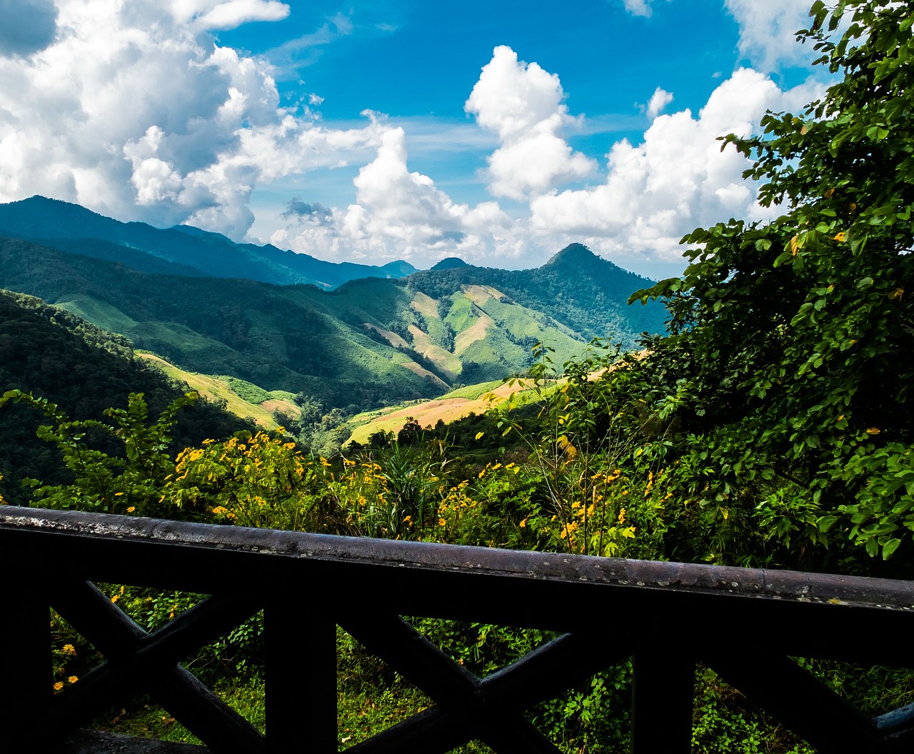 Kalnų Peizažas, Kalnai, Šiaurės Tailandas, Ryto Saulė, Nemokamos Nuotraukos,  Nemokama Licenzija