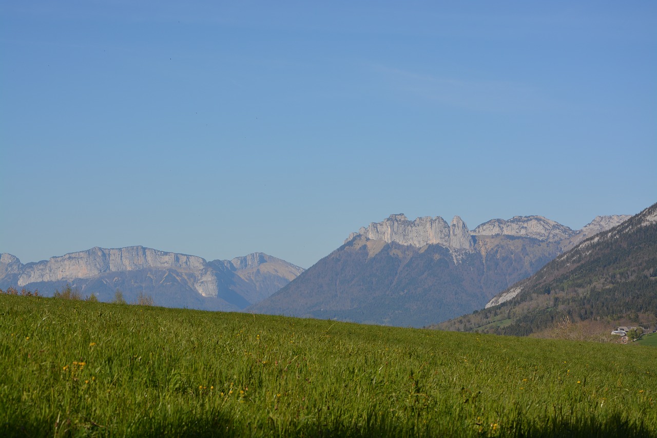 Kalnų Peizažas, Annecy, Panoraminis, Haute-Savoie, Žygiai, Ramus, France, Kraštovaizdis, Gamta, Panorama