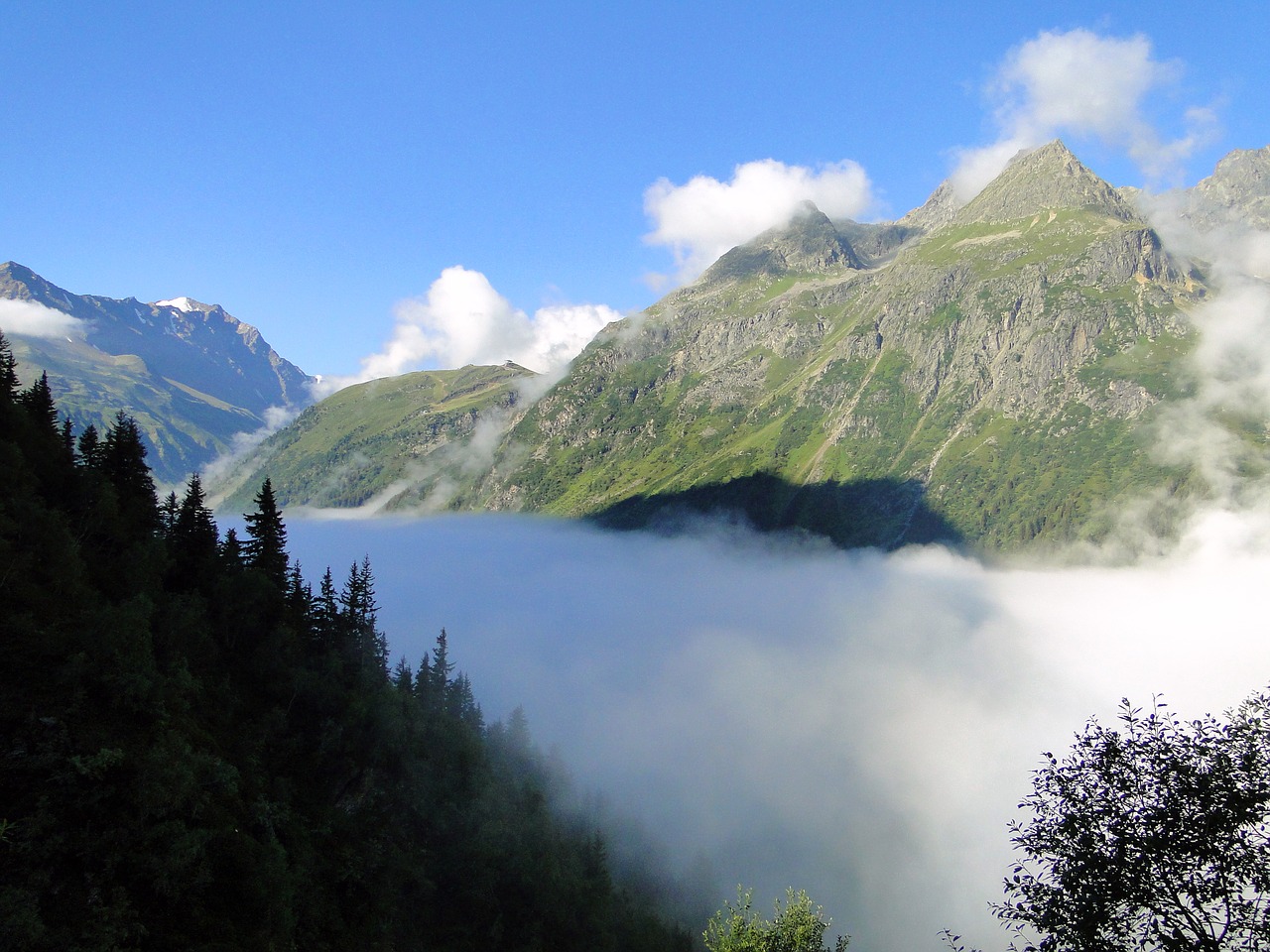 Kalnų Panorama, Debesė Nuotaika, Kaunergrat, Pitztal, Nemokamos Nuotraukos,  Nemokama Licenzija