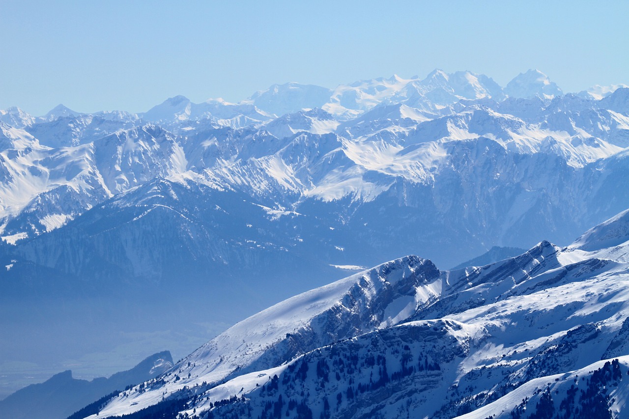 Kalnų Panorama, Panorama, Kalnai, Säntis, Šveicarija Säntis, Sniegas, Swiss Alps, Žiema, Šveicarija, Alpių