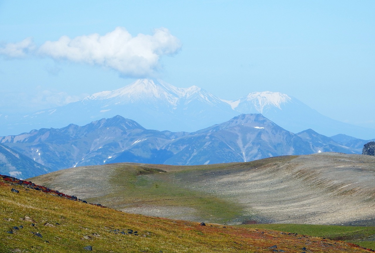 Kalnų Plynaukštė, Vulkanas, Kalnai, Kraštovaizdis, Gamta, Aukštis, Atvira Erdvė, Kelionė, Kamchatka, Tundra