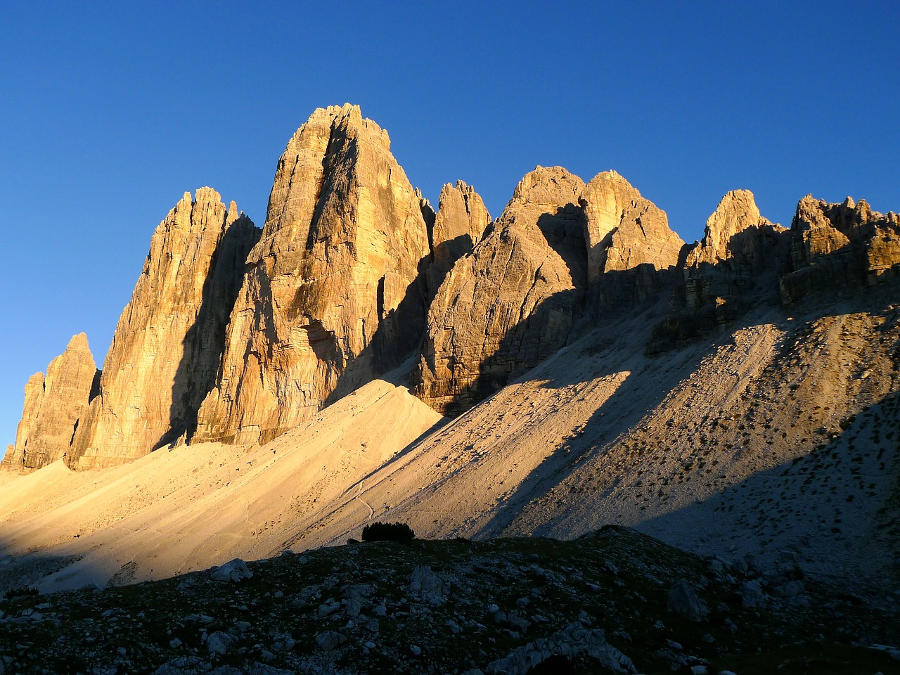 Kalnai, Kalnų Pasaulis, Trys Zinnen, South Tyrol, Dolomitai, Abendstimmung, Gamta, Nemokamos Nuotraukos,  Nemokama Licenzija