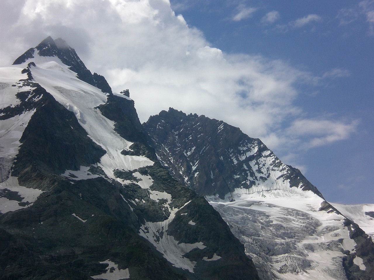 Kalnai, Blogas Oras, Oras Priekyje, Grossglockner, Debesys, Mėlynas, Pilka, Akmuo, Nemokamos Nuotraukos,  Nemokama Licenzija