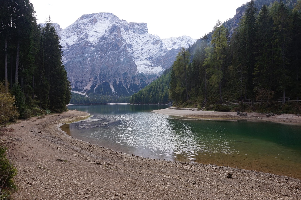 Kalnai, South Tyrol, Prague Wildsee, Dolomitai, Italy, Alpių, Alpių Panorama, Sniegas, Žygiai, Šventė