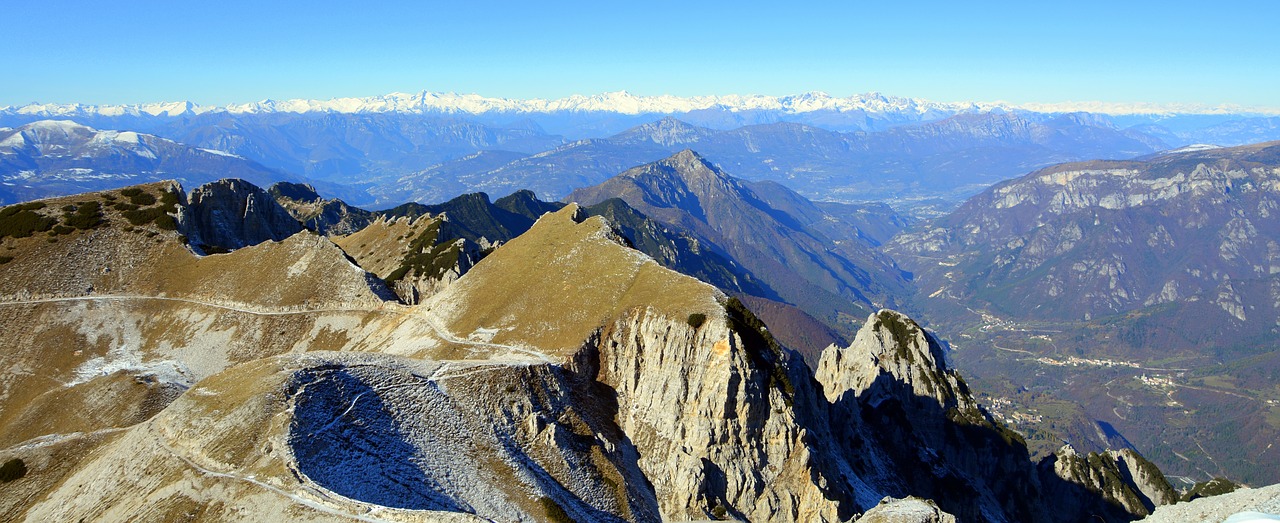 Kalnai, Kraštovaizdis, Alpės, Italy, Adamello, Sniegas, Kalnas, Carega, Viršūnės, Dangus