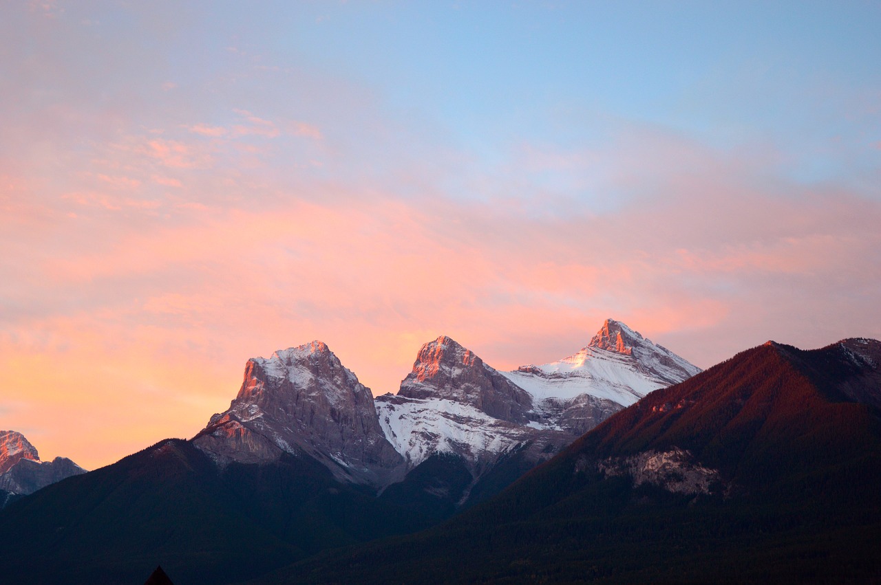 Kalnai, Kanada, Dusk, Uolingas, Vaizdingas, Alberta, Dangus, Gamta, Kelionė, Banff