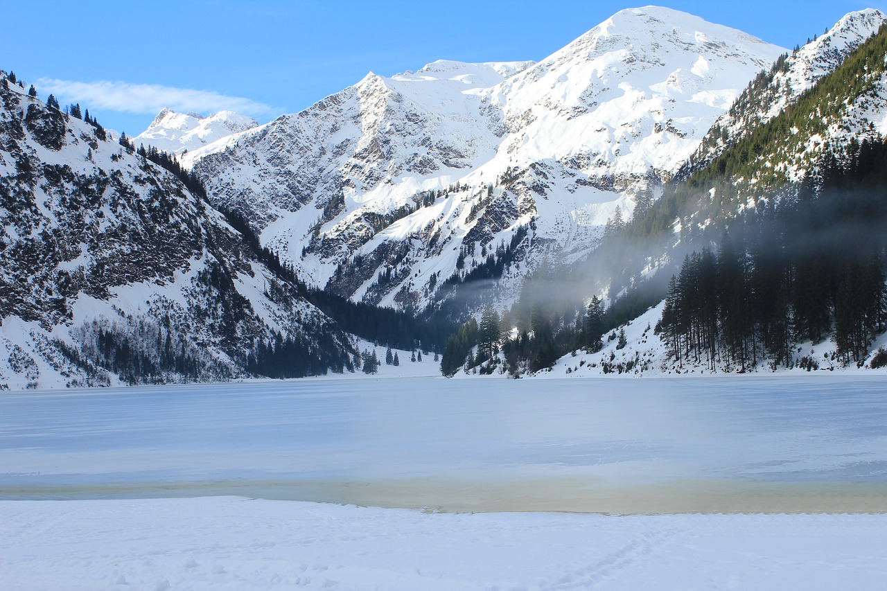 Kalnai, Ežeras, Ledas, Bergsee, Austria, Nemokamos Nuotraukos,  Nemokama Licenzija