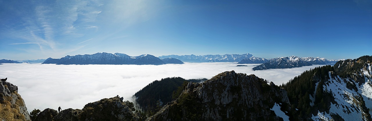 Kalnai, Panorama, Debesys, Dangus, Alpių, Aukščiausiojo Lygio Susitikimas, Kraštovaizdis, Žiema, Mėlyna Balta, Gamta