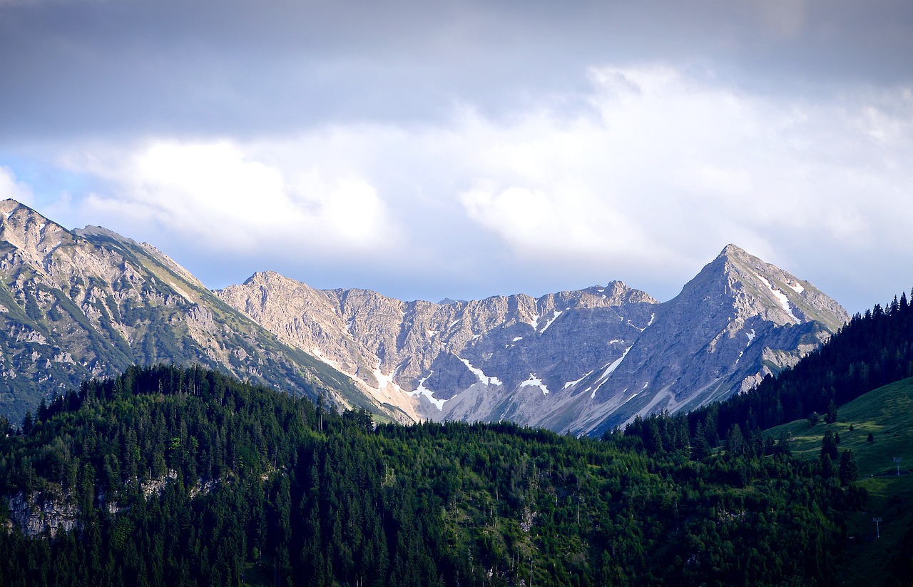 Kalnai, Allgäu, Allgäu Alpės, Panorama, Kraštovaizdis, Bavarija, Kalnų Viršūnių Susitikimas, Aplinka, Perspektyva, Vokietija